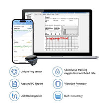 Load image into Gallery viewer, Vibeat O2Ring Sport - Rechargeable Bluetooth Pulse Oximeter & Heart Rate Monitor for Running, Cycling, Hiking
