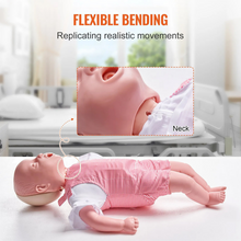 Laden Sie das Bild in den Galerie-Viewer, Vibeat Life-Size Infant CPR Training Manikin, CPR Training & Airway Management Simulation Model with Accessories, PVC Medical Training Model for First Aid Education
