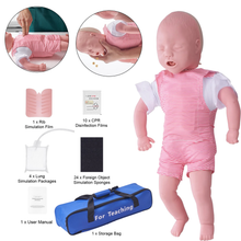 Laden Sie das Bild in den Galerie-Viewer, Vibeat Life-Size Infant CPR Training Manikin, CPR Training & Airway Management Simulation Model with Accessories, PVC Medical Training Model for First Aid Education