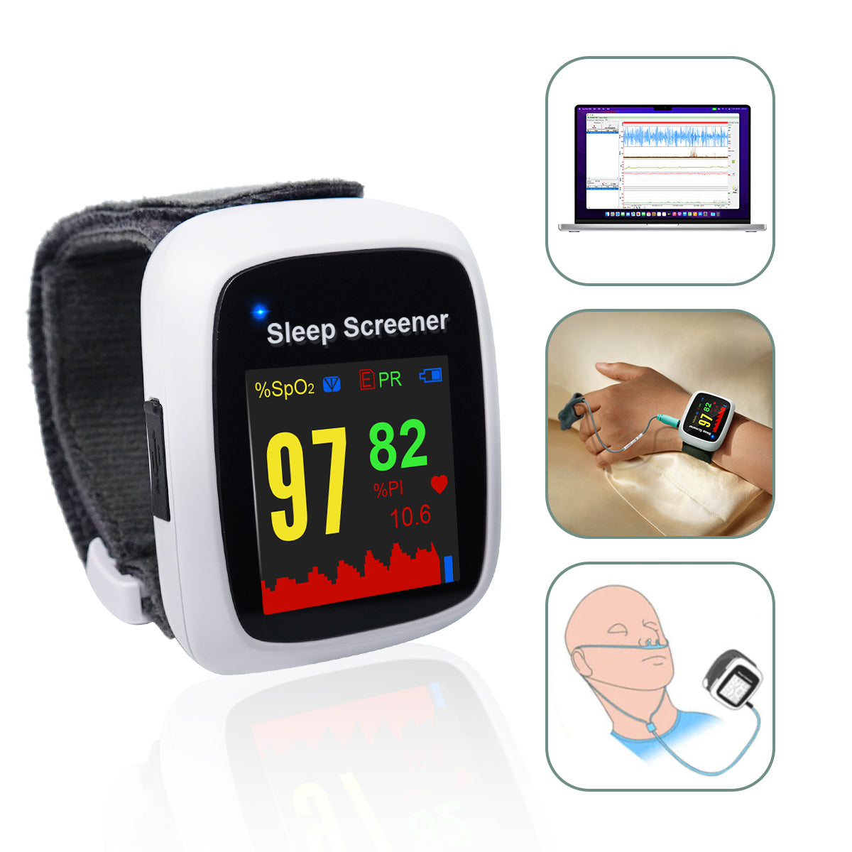Vibeat OxyU Wrist O2 Monitor for Continuous Tracking